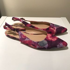 Purple/Pink Floral Flats